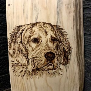 SOLD Hand wood Burned Art